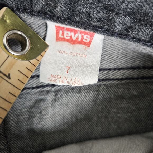 Vtg Levis 501 XX Jeans Women 7 Faded Black Straight Leg Grunge 90s Made in USA - Picture 3 of 16